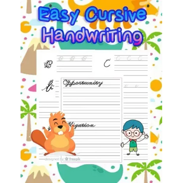 Easy Cursive Handwriting: handwriting tracing workbook-handwriting practice paper for kids-handwriting practice sheets