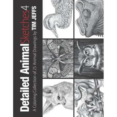 Detailed Animal Sketches 4: A Coloring Collection of 25 Animal Drawings