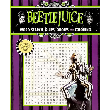 Beetlejuice Word Search, Quips, Quotes, and Coloring