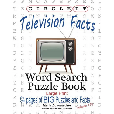 Circle It, Television Facts, Word Search, Puzzle Book