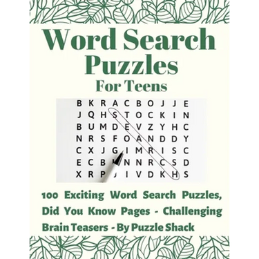 Word Search Puzzles for Teens: 100 Exciting Word Search Puzzles, Did You Know? (Interesting Facts) Pages - Challenging Brain Teasers