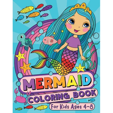 Mermaid Coloring Book for Kids Ages 4-8