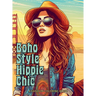 Boho Style Hippie Chic - A Fashion Coloring Book: Beautiful Models Wearing Bohemian Style Clothing & Accessories.