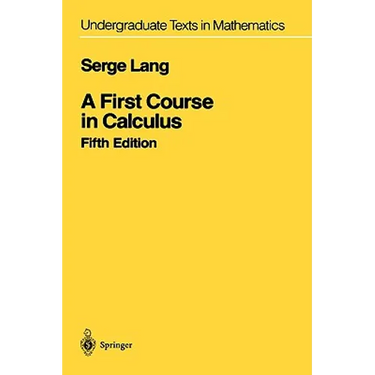 A First Course in Calculus