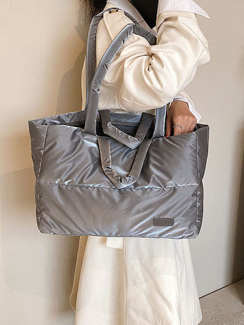 Split-Joint Padded Bags Handbags Tote Bags by migunica