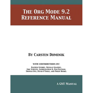 The Org Mode 9.2 Reference Manual