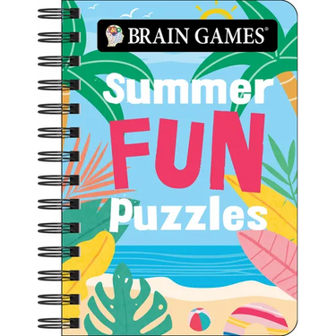 Brain Games - To Go - Summer Fun Puzzles 180+ Variety Puzzles Compact & Portable for Travel Beach, Vacation & Road Trip Activity Book Gift for Adults,