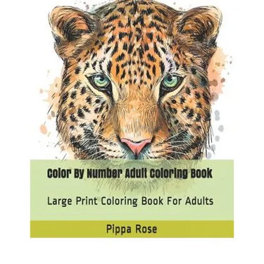 Color By Number Adult Coloring Book: Large Print Coloring Book For Adults