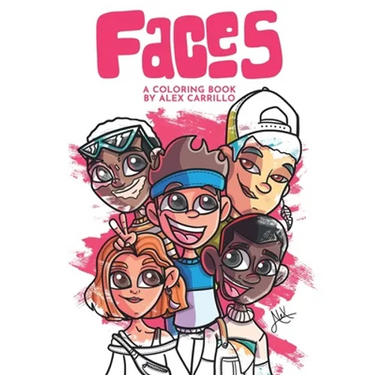 Faces: A Coloring Book by Alex Carrillo