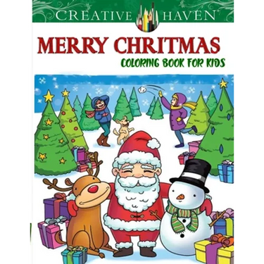 Creative Haven Merry Christmas Coloring Book for kids: 8.5 x 11 INCHES