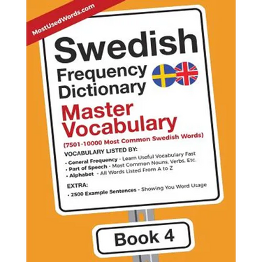 Swedish Frequency Dictionary - Master Vocabulary: 7501-10000 Most Common Swedish Words
