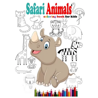 Safari Animals coloring book for kids: African Animals Clipart Safari Animals coloring book for little kids ages 2-3-4-5