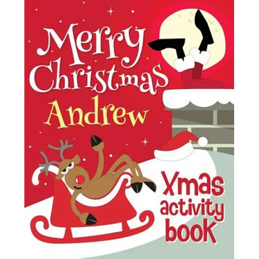 Merry Christmas Andrew - Xmas Activity Book: (Personalized Children's Activity Book)
