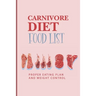 Carnivore Diet Food List: Proper Eating Plan And Weight Control: Joe Rogan Carnivore Diet