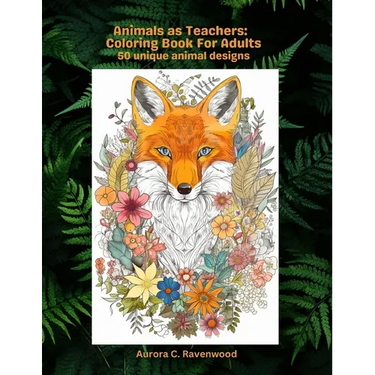 Animals as Teachers: Coloring Book for Adults 50 unique animal designs