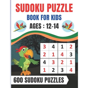 Sudoku Puzzle Book For Kids Ages 12-14: Brain Games 600 Sudoku Puzzles Activity Books For Kids 12-14 Year Old - Large Print