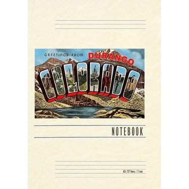 Vintage Lined Notebook Greetings from Durango