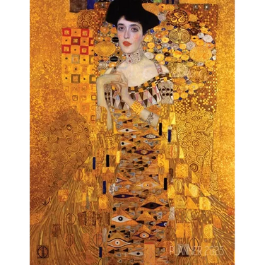 Gustav Klimt Monthly Planner 2025: Portrait of Adele Bloch-Bauer I Gold Art Nouveau Year Agenda: January-December (12 Months)