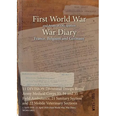 11 DIVISION Divisional Troops Royal Army Medical Corps 33, 34 and 35 Field Ambulance, 21 Sanitary Section and 22 Mobile Veterinary Sections: 1 April 1