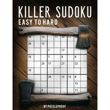 Killer Sudoku Easy Medium Hard: Total 375 Killer Sudoku Sumdoku Puzzles. 125 Easy, 125 Medium And 125 Hard. 2 Large Print Puzzles Per Page. Solutions