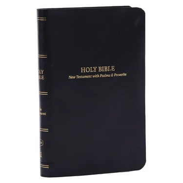 KJV Holy Bible: Pocket New Testament with Psalms and Proverbs, Black Leatherflex, Red Letter, Comfort Print: King James Version