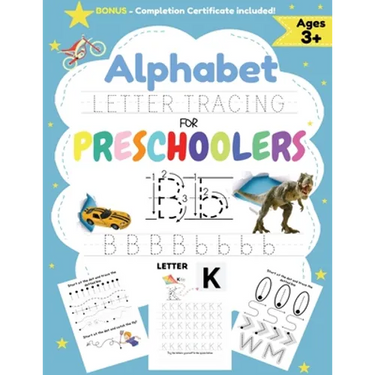 Alphabet Letter Tracing for Preschoolers: A Workbook For Boys to Practice Pen Control, Line Tracing, Shapes the Alphabet and More! (ABC Activity Book)