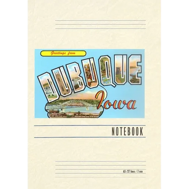 Vintage Lined Notebook Greetings from Dubuque