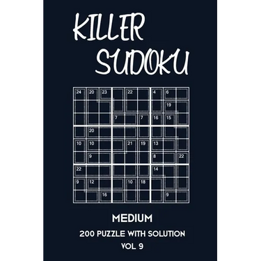 Killer Sudoku Medium 200 Puzzle With Solution Vol 9: 9x9, Advanced sumoku Puzzle Book, 2 puzzles per page