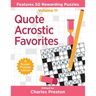 Quote Acrostic Favorites: Features 50 Rewarding Puzzles