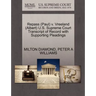 Repass (Paul) V. Vreeland (Albert) U.S. Supreme Court Transcript of Record with Supporting Pleadings