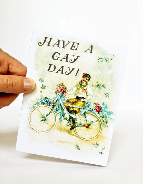 Have a Gay Day Card by The Coin Laundry Print Shop