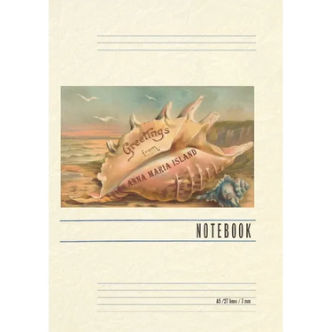 Vintage Lined Notebook Greetings from Anna Maria Island