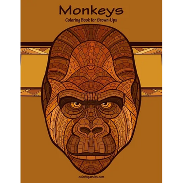 Monkeys Coloring Book for Grown-Ups 1