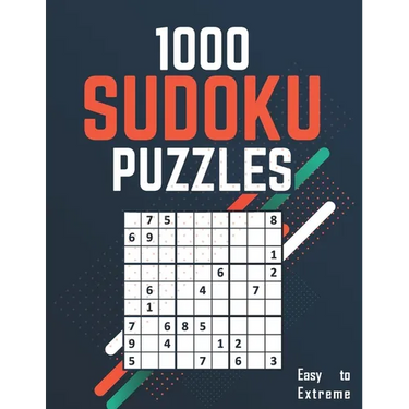 1000 Sudoku Puzzles: 1000 Easy to Extreme Sudoku Puzzles with Solutions sudoku brain games large print paperback game suduko puzzle books f