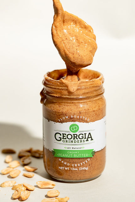 Georgia Grinders Peanut Butter Mixed 4 Pack (Two 12oz Jars of each Creamy Peanut Butter and Crunchy Peanut Butter)  - (CP-CL) by Georgia Grinders