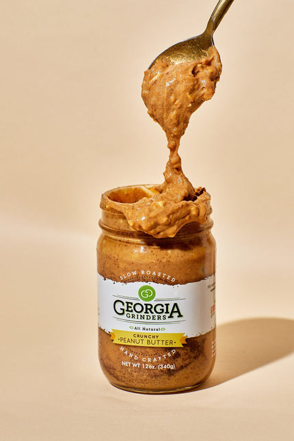 Georgia Grinders Peanut Butter Mixed 4 Pack (Two 12oz Jars of each Creamy Peanut Butter and Crunchy Peanut Butter)  - (CP-CL) by Georgia Grinders