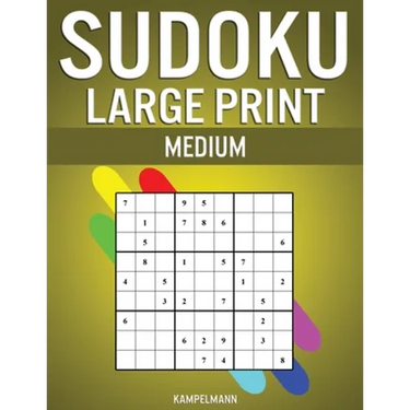 Sudoku Large Print Medium: 200 Medium Level Sudokus with Instructions and Solutions - Large Print