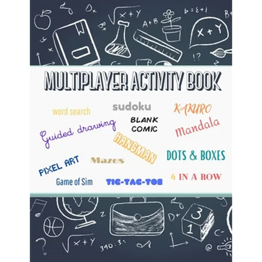 Multiplayer activity book: word search, sudoku, kakuro, blank comic, mandala, guided drawing, hangman, dots & boxes, mazes and many more activite