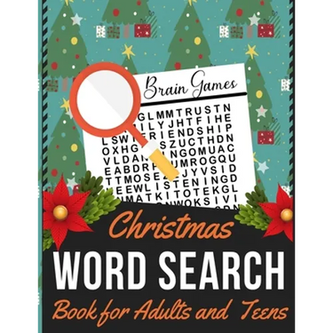 Christmas Word Search Book for Adults and Teens: Holiday themed word search puzzle book Puzzle Gift for Word Puzzle Lover Brain Exercise Game