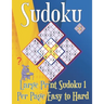 Large Print Sudoku 1 Per Page Easy to Hard: Sudoku puzzle book for adults