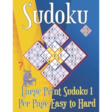Large Print Sudoku 1 Per Page Easy to Hard: Sudoku puzzle book for adults