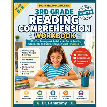 3rd Grade Reading Comprehension Workbook: 100+ Fun Passages & Activities to Boost Reading Confidence and Comprehension Skills for Ages 8-9