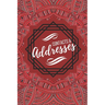 Contacts & Addresses: Geometric Design (Red, Black & White) Small 6" X 9"