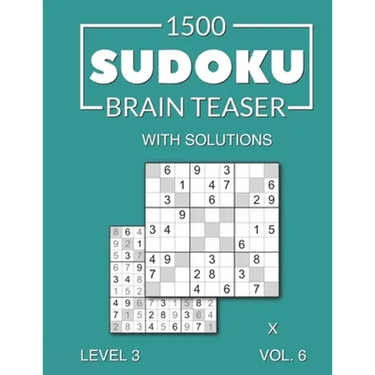1500 Sudoku Brain Teaser X with solutions: Level 3 (medium), Volume 6