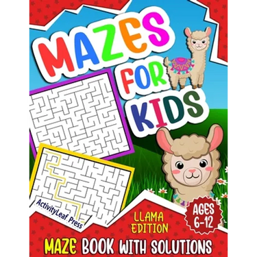 Mazes For Kids Ages 6-12: Llama Maze Activity Book for Kids Ages 6-8, 8-10, 8-12 years old, Fun And Challenging Maze Puzzle Workbook for Childre