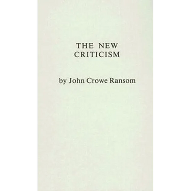 The New Criticism
