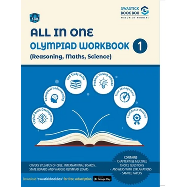 All in One Olympiad Workbook for Reasoning, Maths & Science - Class 1