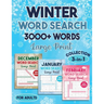 Winter Word Search 3000 + Words Puzzle Book Large Print
