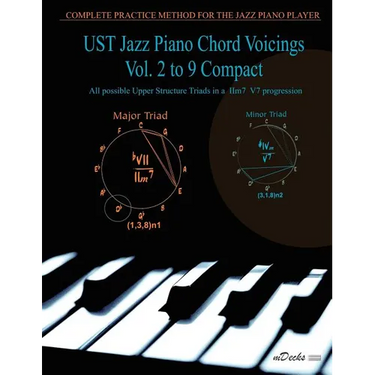 UST Jazz Piano Chord Voicings Vol. 2 to 9 Compact: All possible Upper Structure Triads in a IIm7 V7 progression