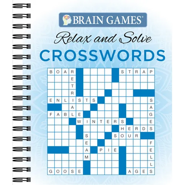 Brain Games - Relax and Solve: Crosswords (Blue)
